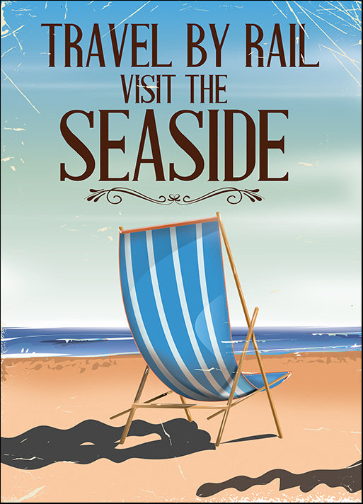 c51394517s Travel by rail to the Seaside vintage, available in multiple sizes