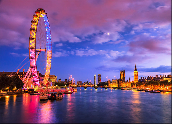 c66175394s London at twilight, available in multiple sizes