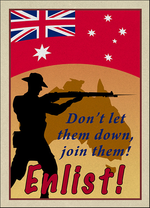 c87350629s World War 1 ANZAC recruitment posters of Australia army war military, available in multiple sizes