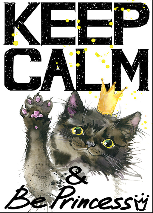 d07579428s Keep Calm and be a princess cat with crown, available in multiple sizes