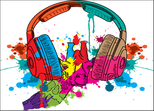 d16248663s giraffe with headphones musical , available in multiple sizes