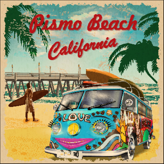 d19090557s Pismo Beach,California retro, available in multiple sizes