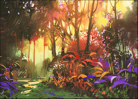 d20863599s landscape painting of beautiful forest with sunlight, available in multiple sizes