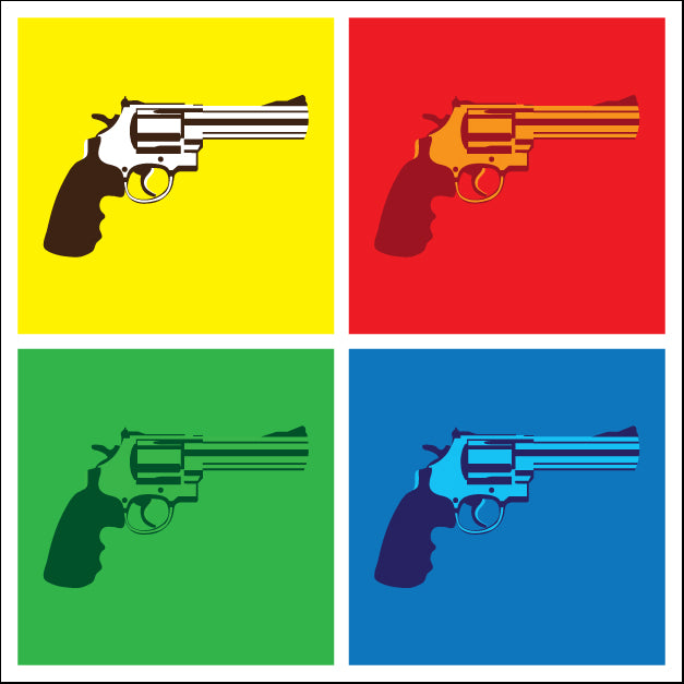 g3627537s Pop Art revolver handgun, available in multiple sizes