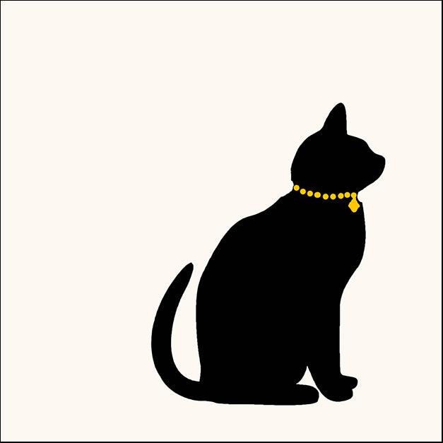 76346 Cat with Gold Collar, by Chemaly, available in multiple sizes