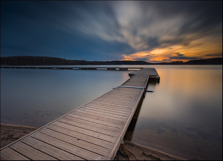 h7777113 Pier on the lake at Sunset, available in multiple sizes