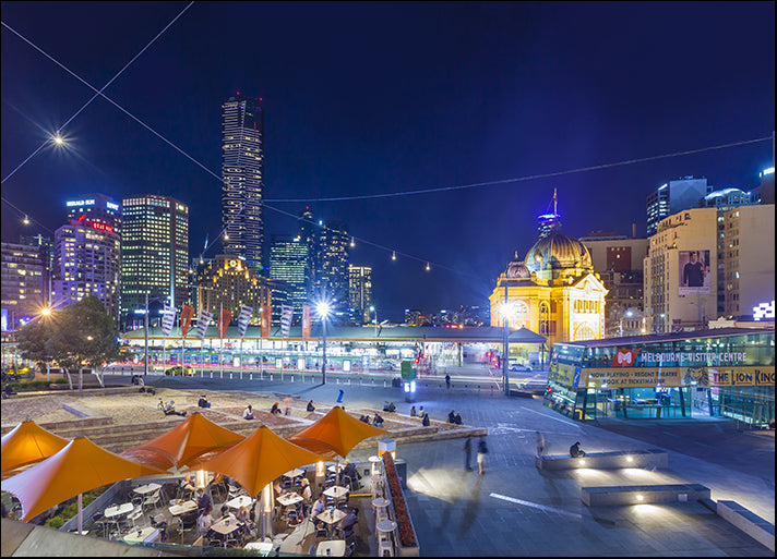 h9797586 Downtown Melbourne at night, available in multiple sizes
