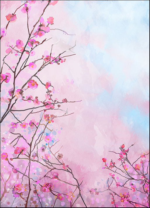 i1089878b Painting Pink Japanese Cherry flower, available in multiple sizes