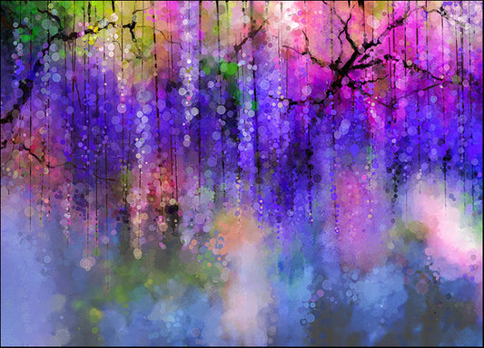i6516305 Spring Purple Flowers Wisteria watercolor Painting, available in multiple sizes