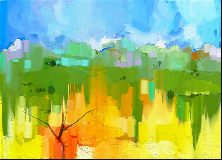 i6521177 Abstract Colorful Oil Painting Landscape, available in multiple sizes
