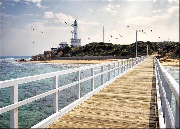 i9092342b Point Lonsdale Lighthouse and jetty, Bellarine Peninsula, Victoria, Australia, available in multiple sizes