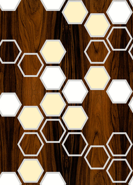 91818 Hex Cream, by Jef Designs, available in multiple sizes