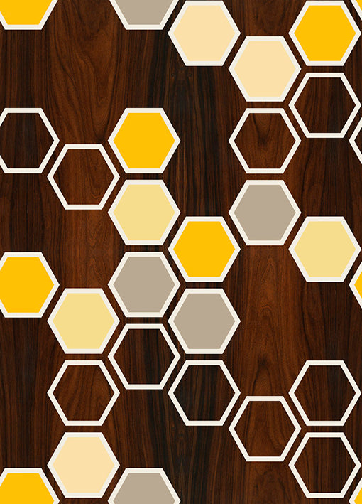 91820 Hex Yellow, by Jef Designs, available in multiple sizes